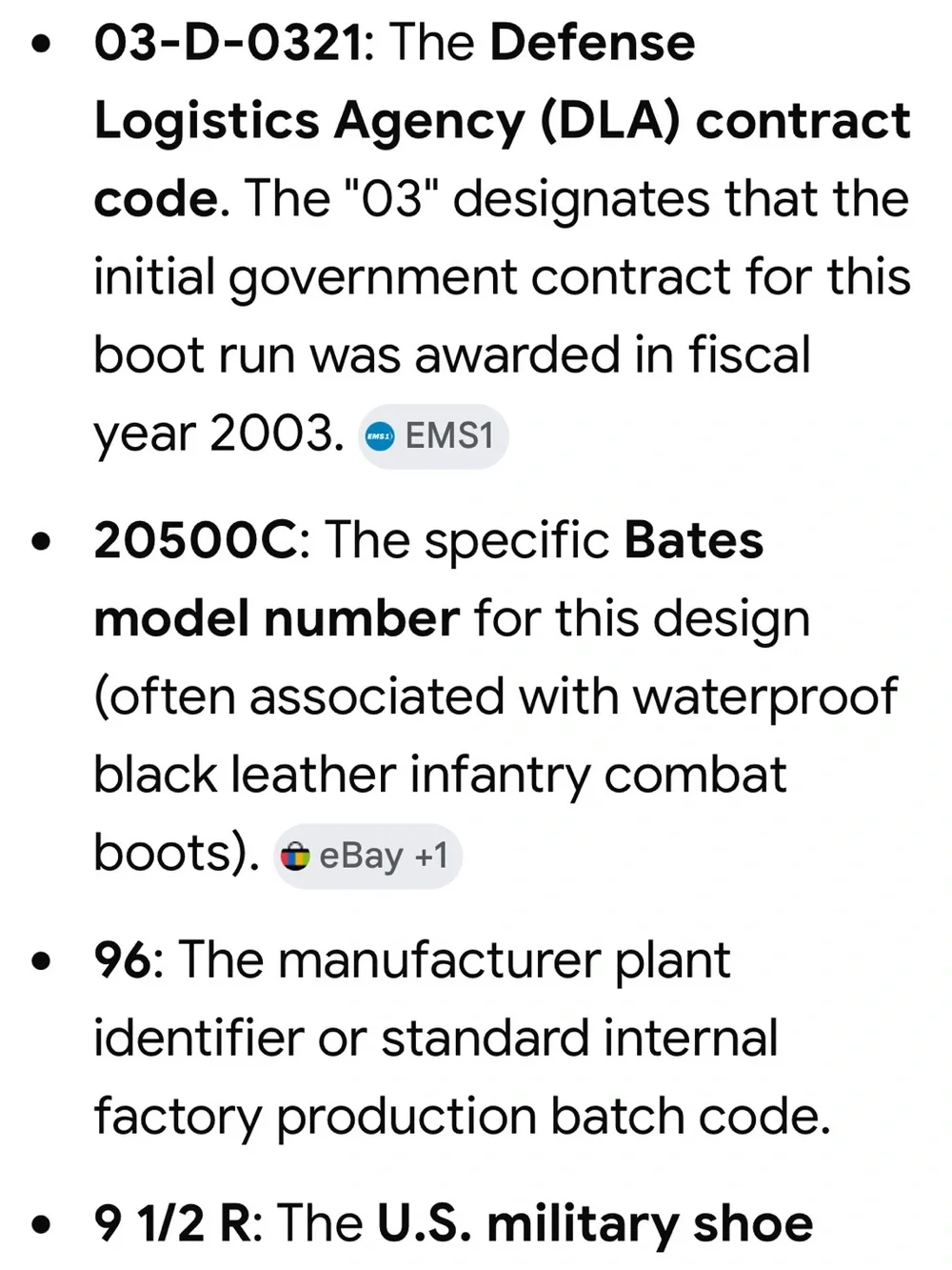 Bates military black boots